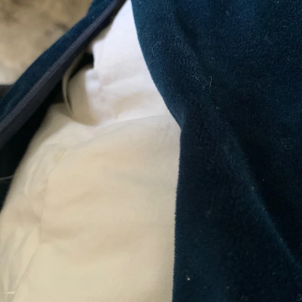 Hobby lobby‎ navy blue velvet pillow with down insert accent pillow luxury